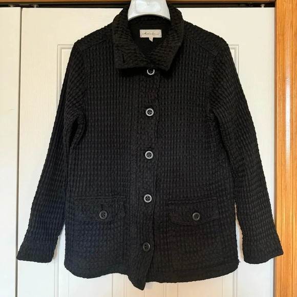 MOD O DOC Waffle knit texture Cardigan Sweater - Picture 1 of 6